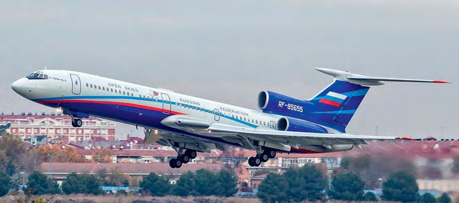 Russian Open Skies Tu-154M in Spain