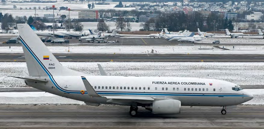 Colombian 737 BBJ in Europe