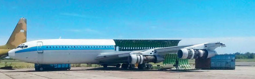 Argentine 707 heads for scrap