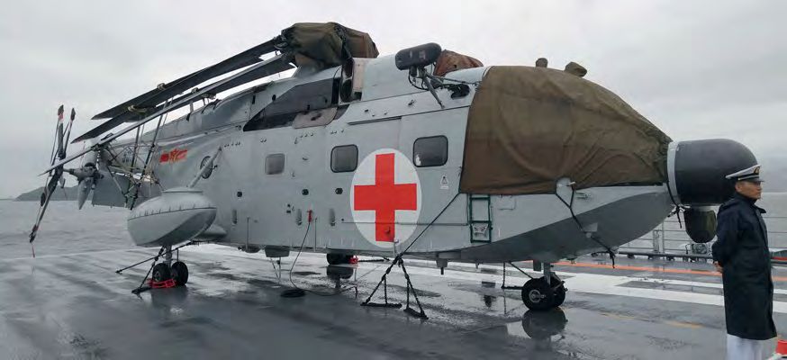 Medevac Z-8JH on Liaoning