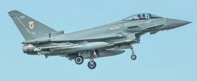 No 1(F) Squadron Typhoon carries Meteor on QRA