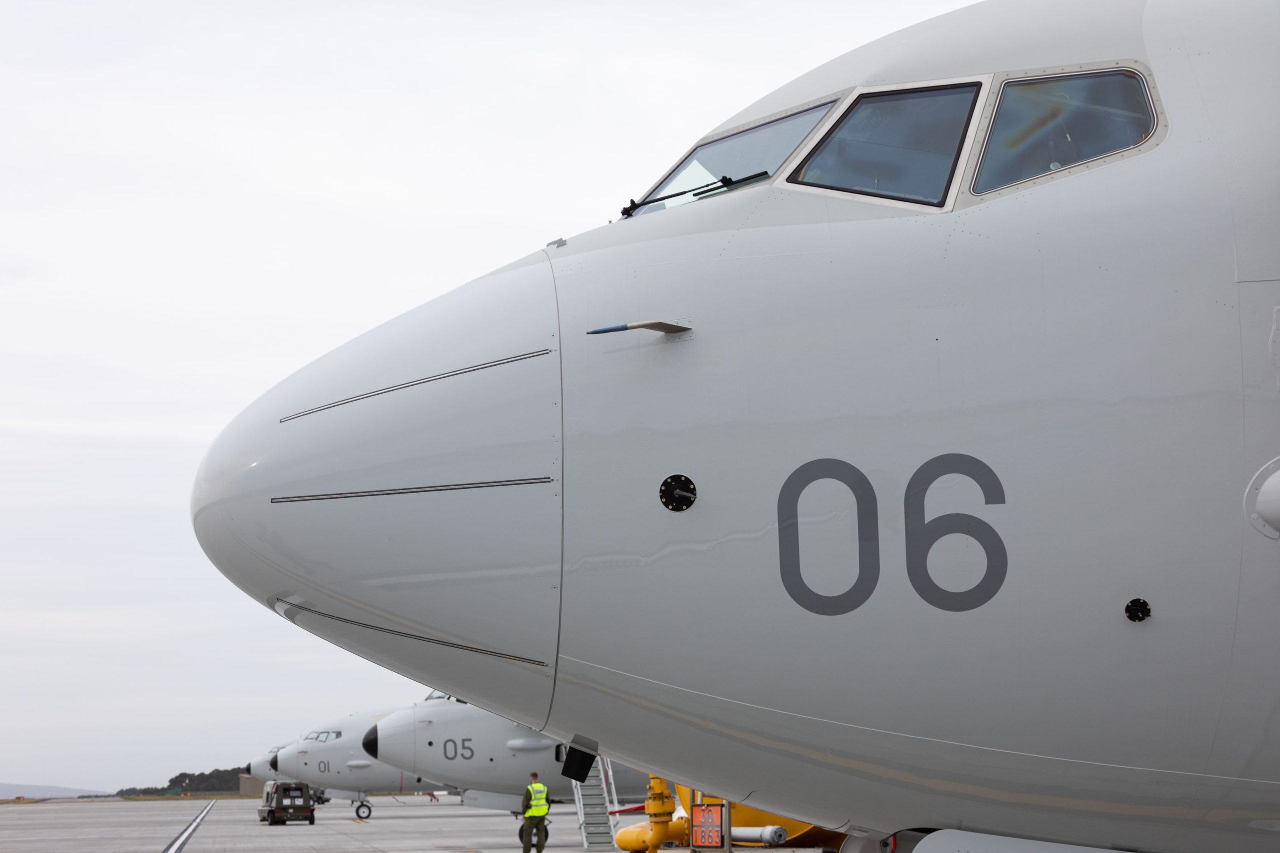 Por qué el último Poseidón de la RAF tiene un cono de nariz gris único