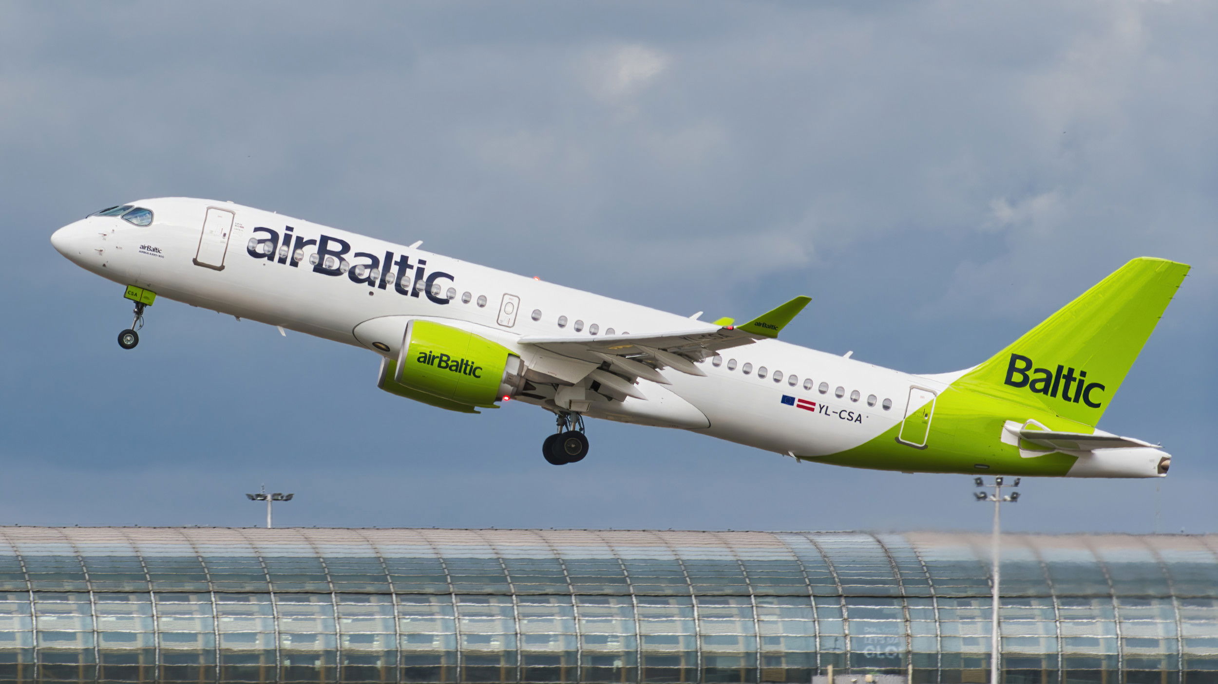 Why is there an airBaltic A220 in Singapore?