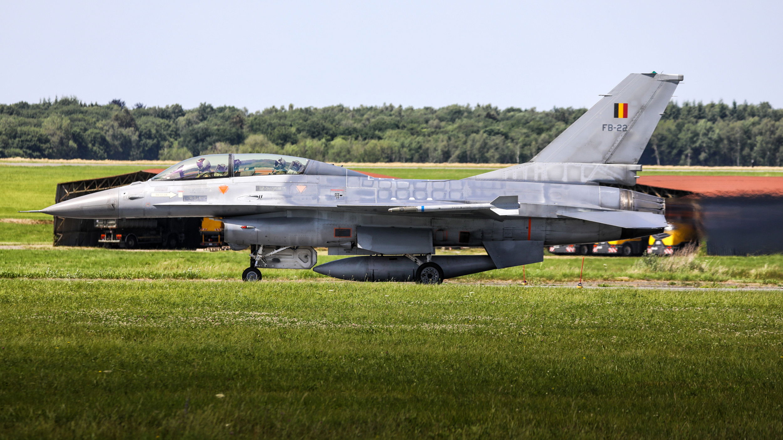 Lightning strikes Belgian F-16BM during training sortie