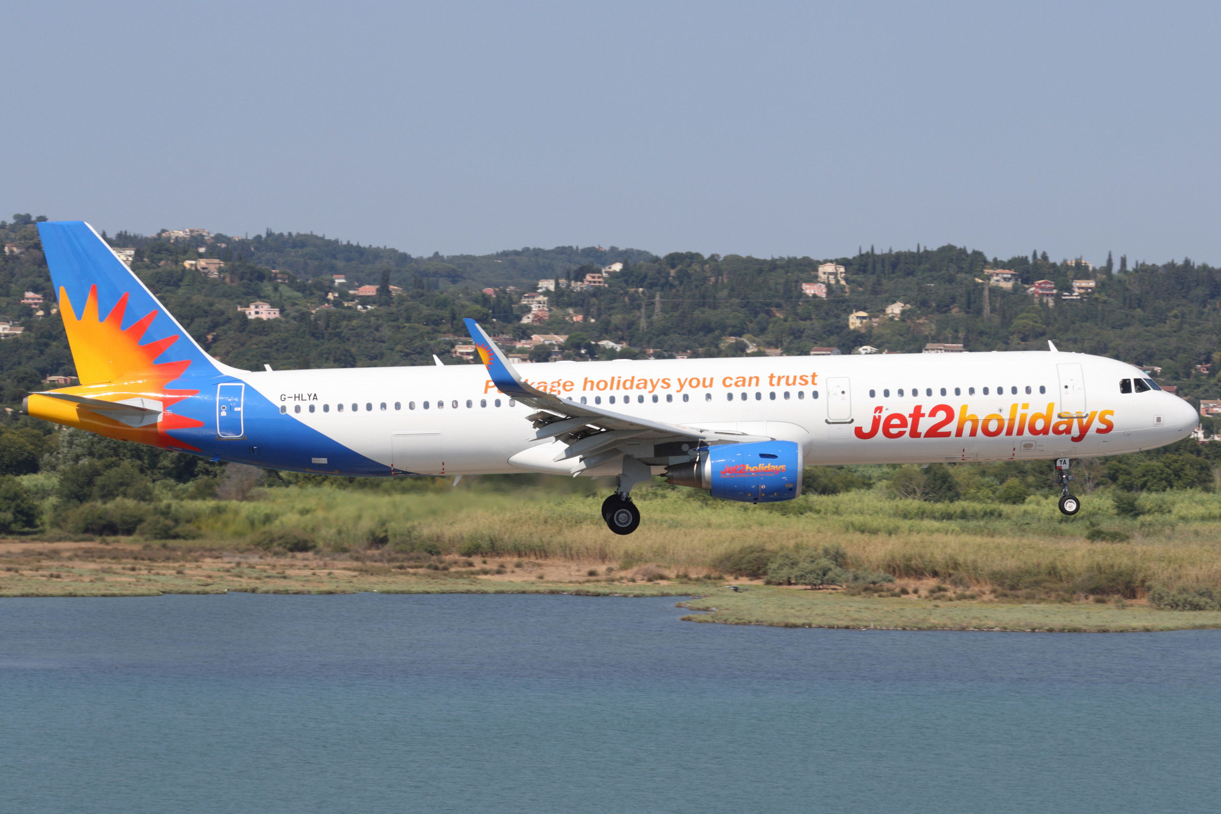 Jet2 A321 escorted by two RAF Typhoons