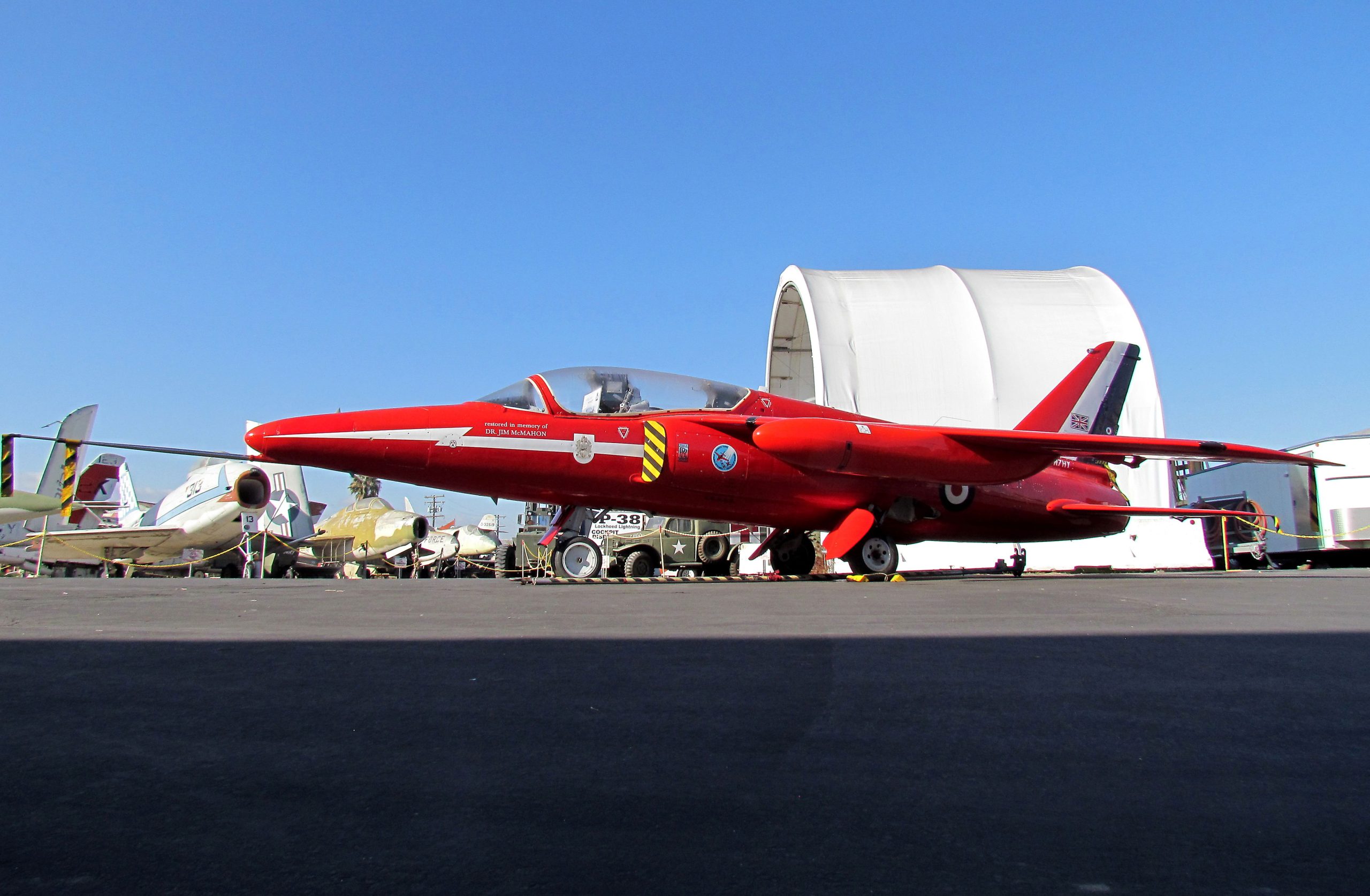 Ex Red Arrows Gnat en exposición
