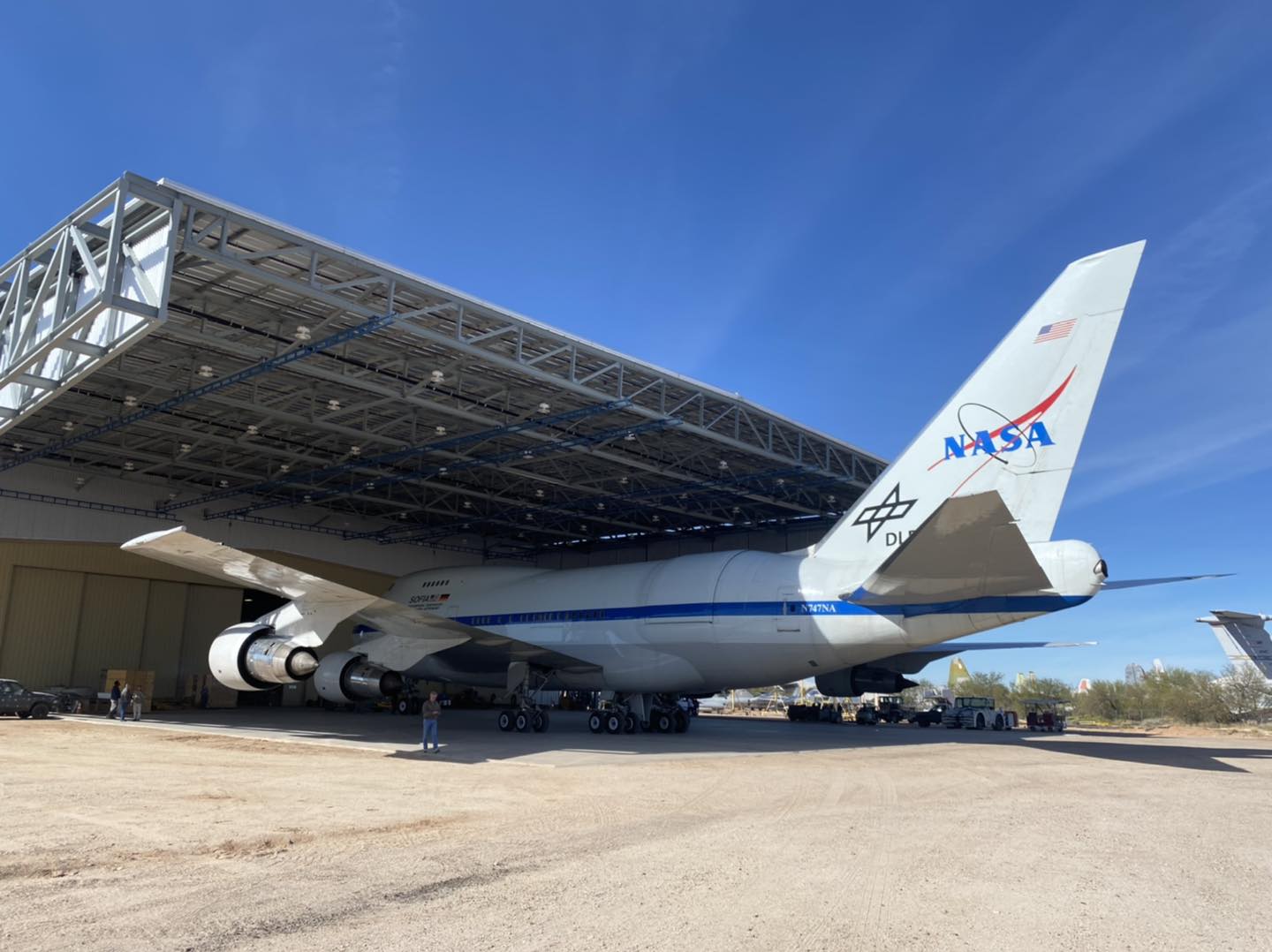 Former NASA Boeing 747SP goes ‘undercover’
