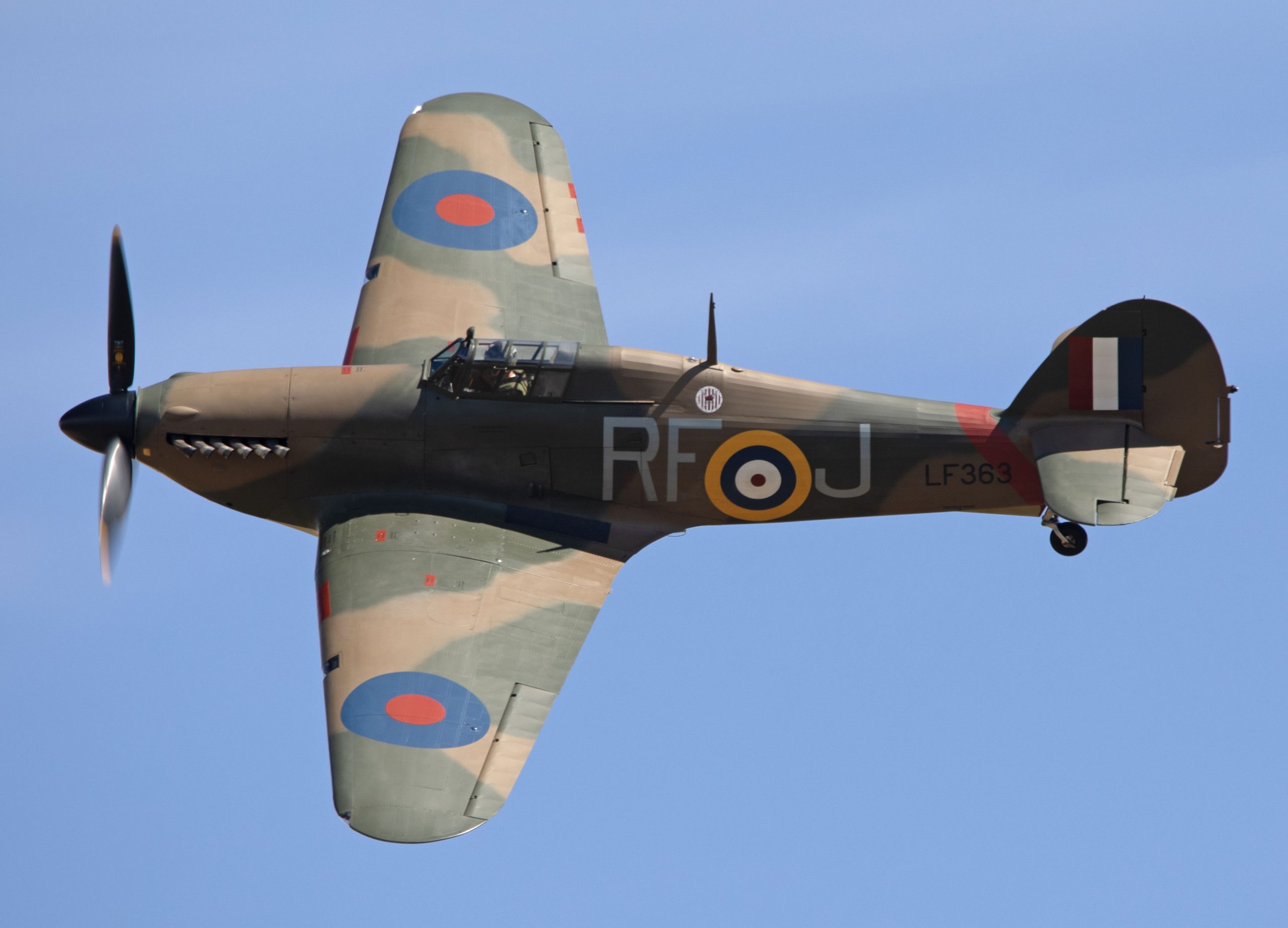 BBMF Hurricane a segundos de colisionar en pleno vuelo