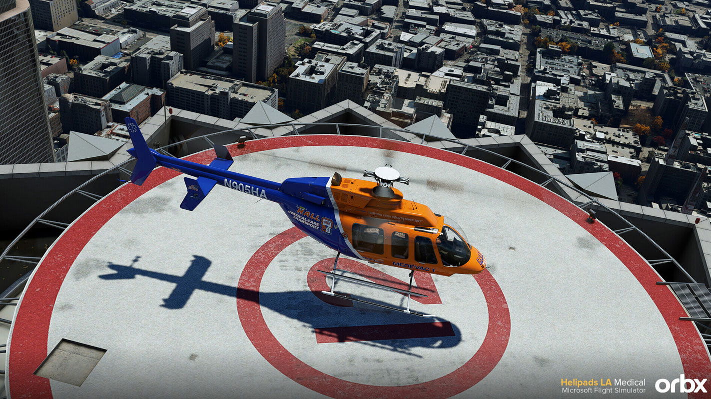 Orbx releases Helipads LA Medical