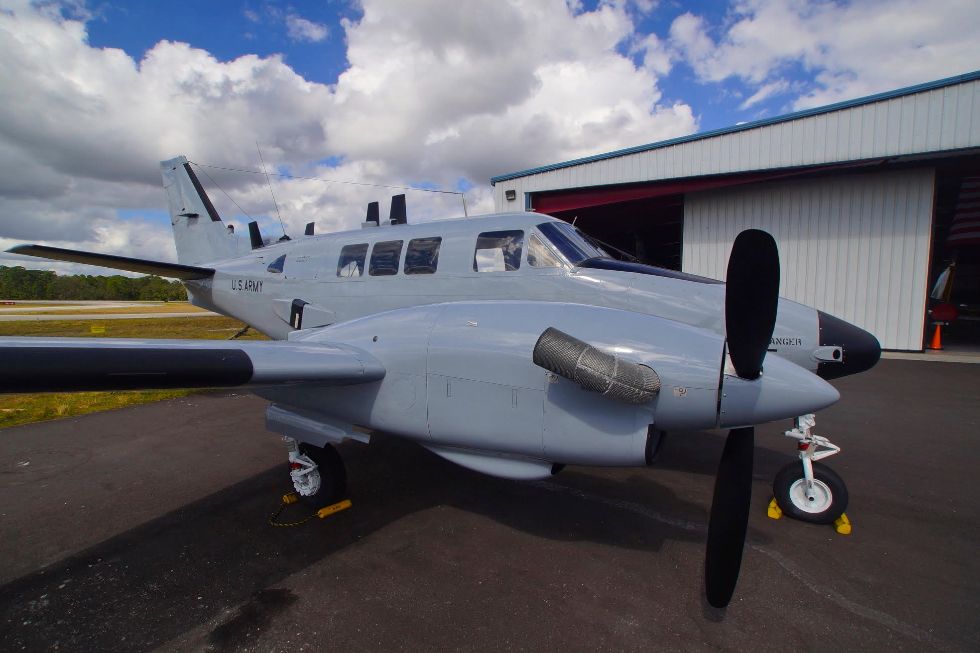 Beechcraft RU-21A on display in Florida