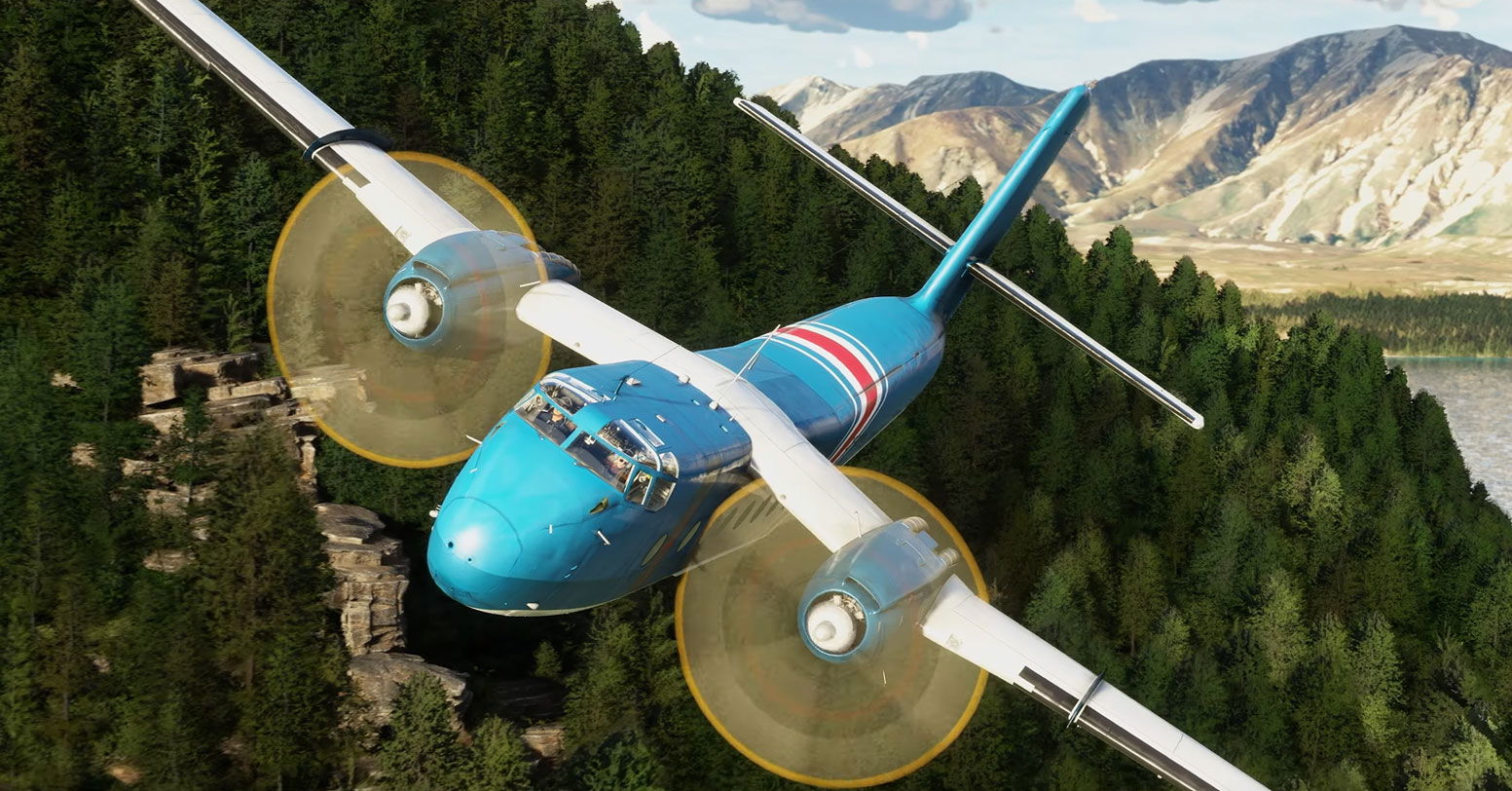 Caribou aterriza en Microsoft Flight Simulator