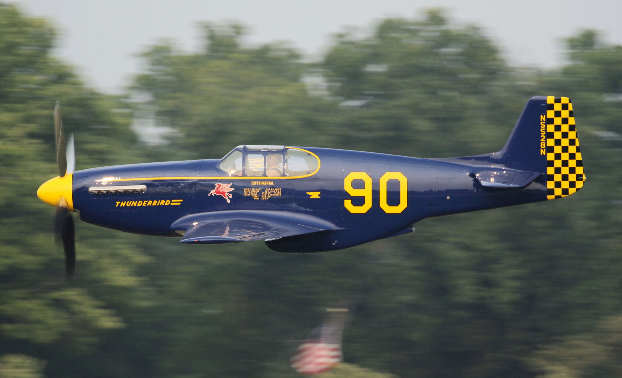 Famous Mustang racer flies again