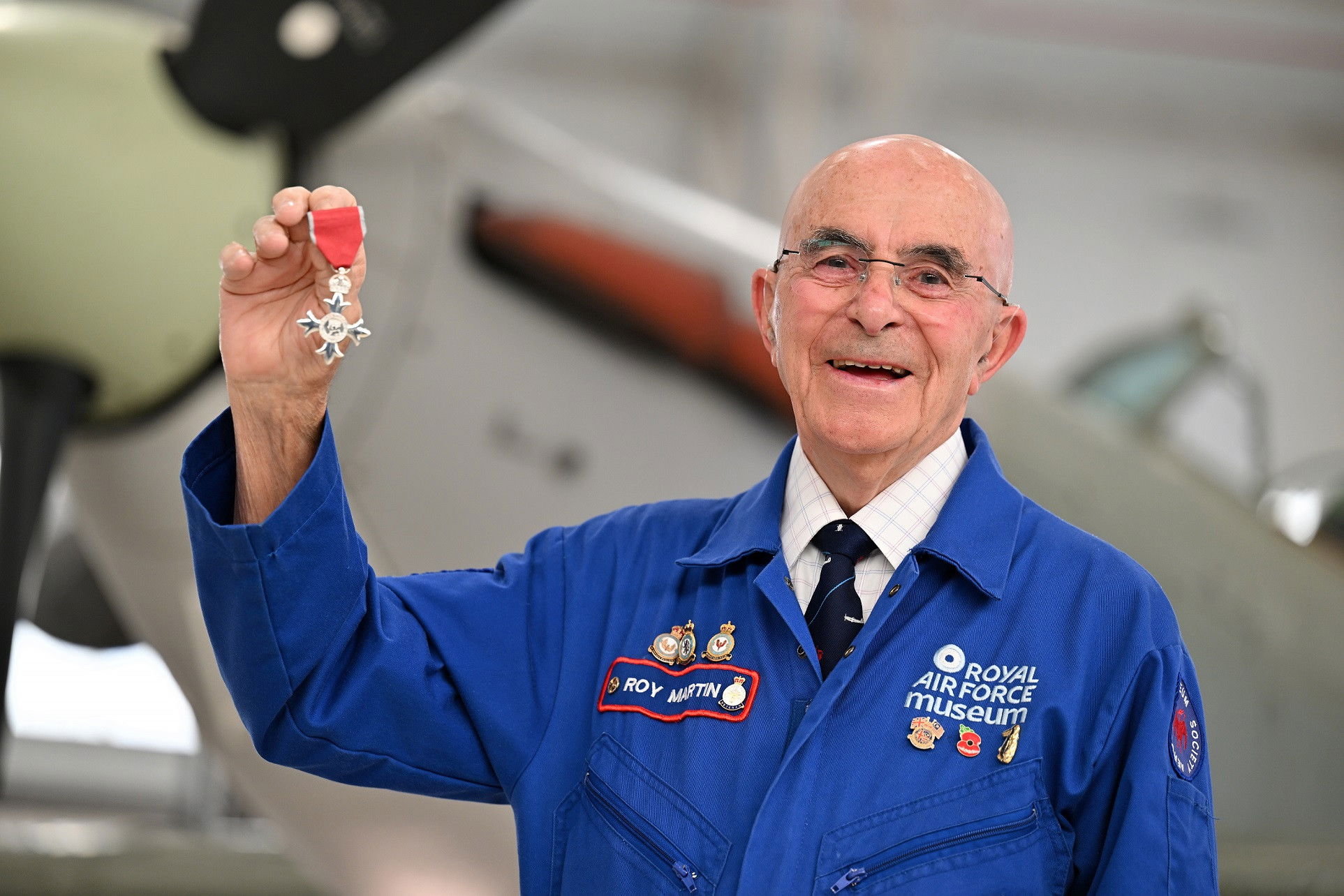 RAF Museum volunteer awarded MBE for 50 years’ service