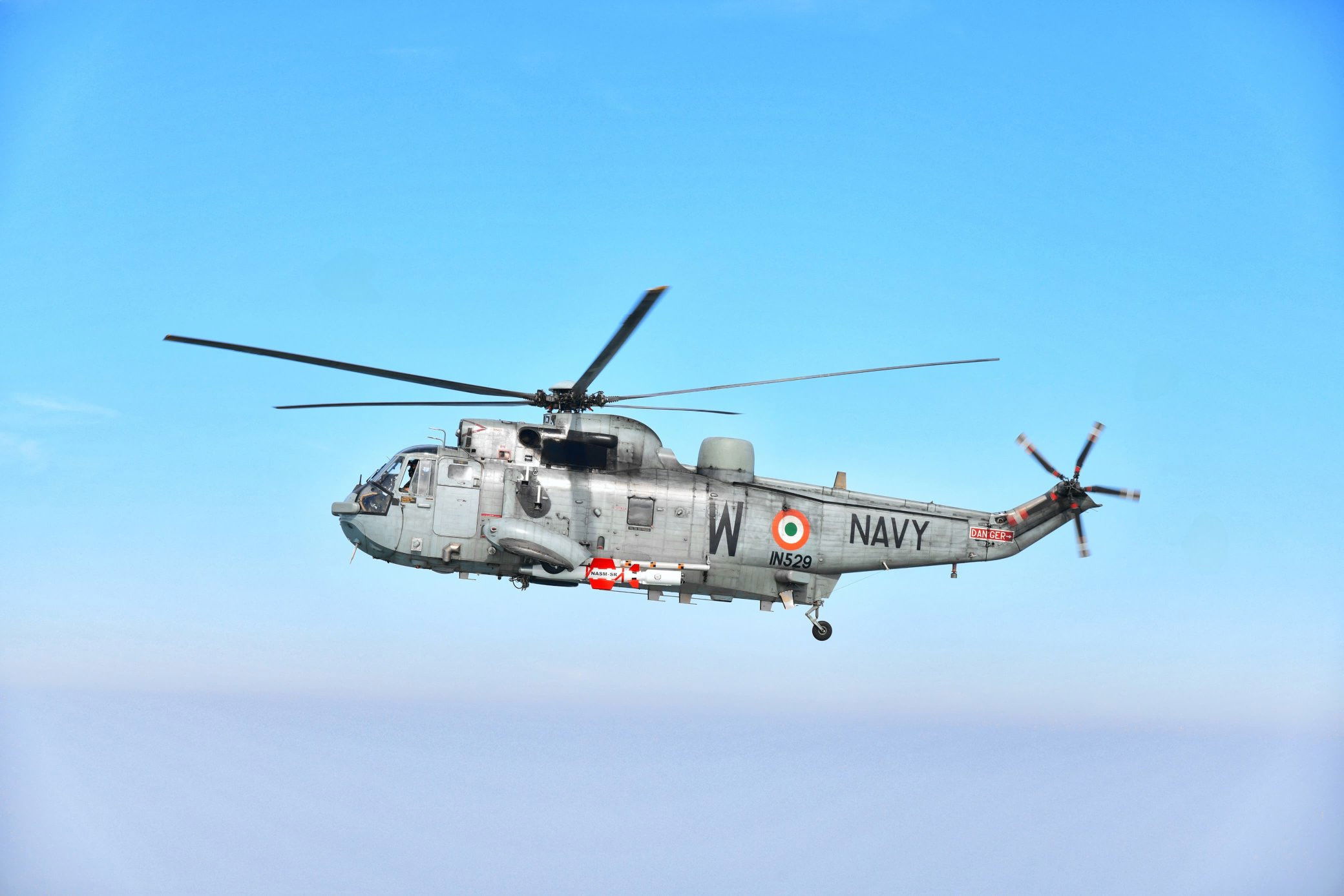 Indian Navy uses Sea King to progress NASM-SR missile trials