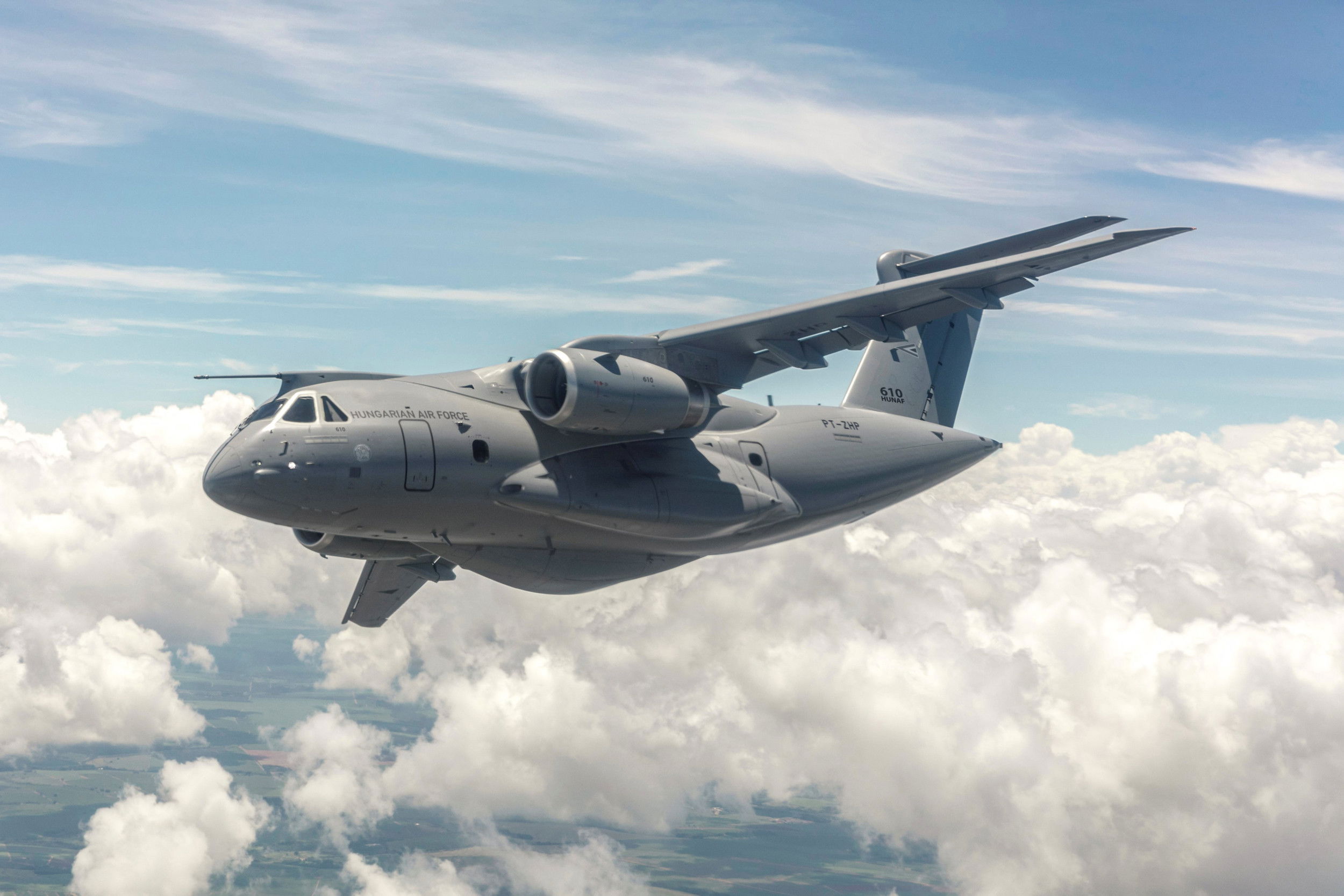 Hungary's first KC-390 airlifter takes flight
