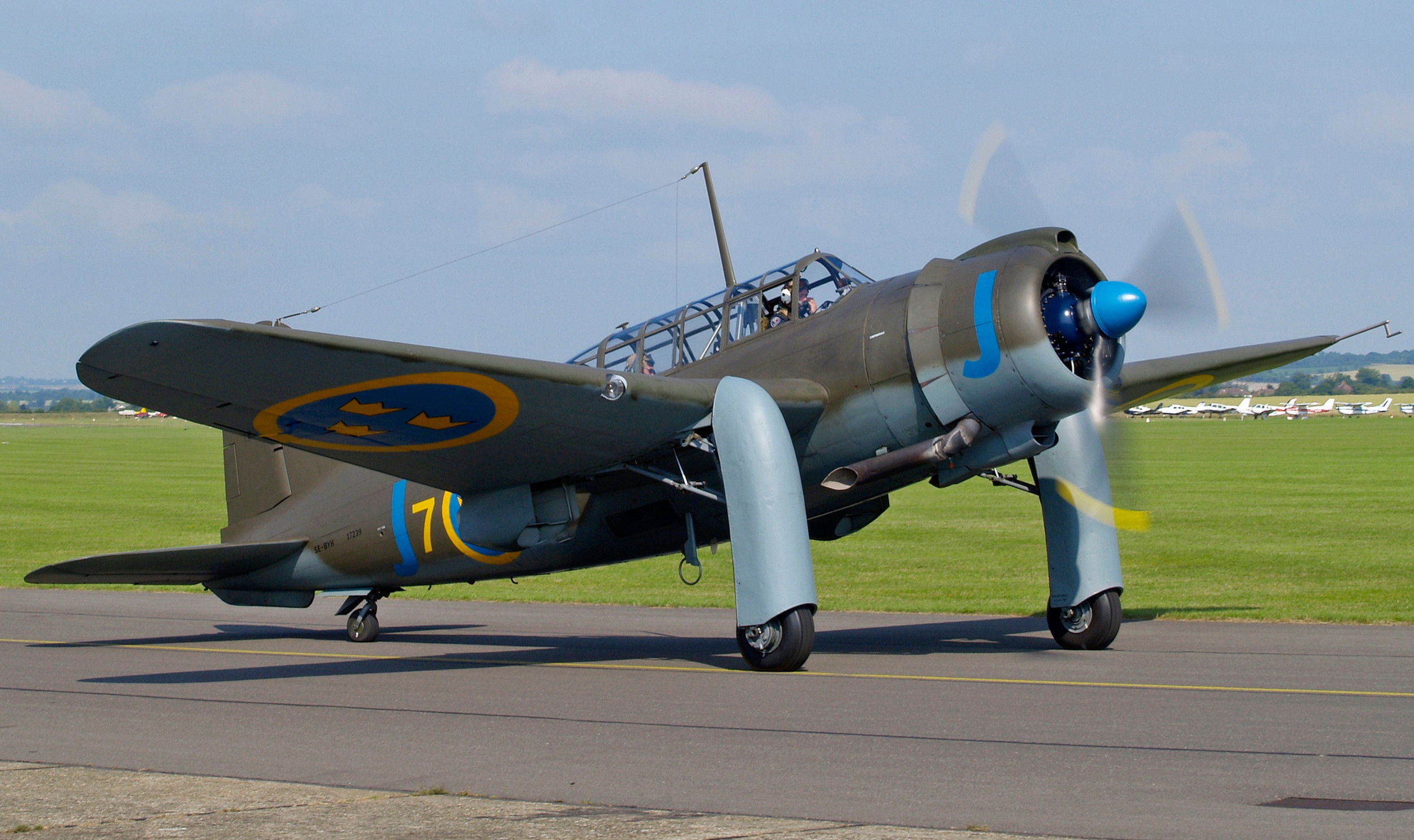 Saab B 17 joins Swedish historic flight