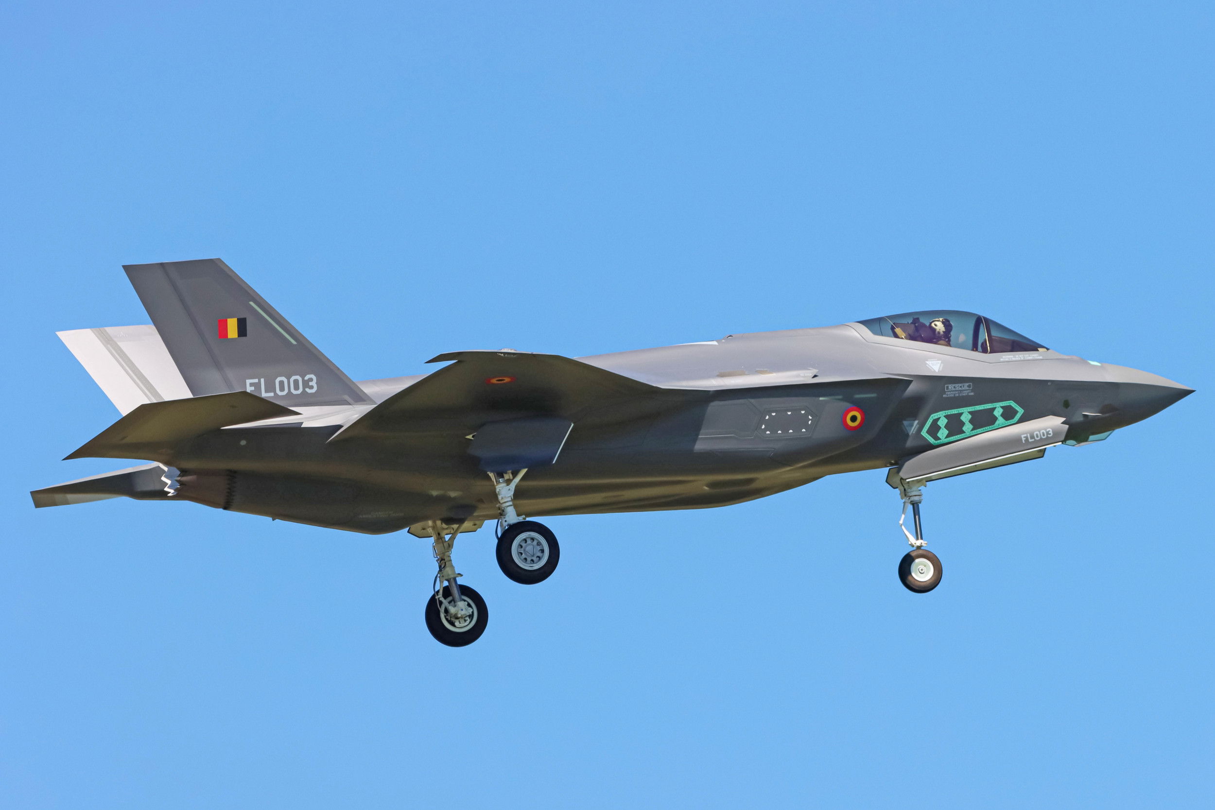 A Belgian F-35 gets airborne for the first time