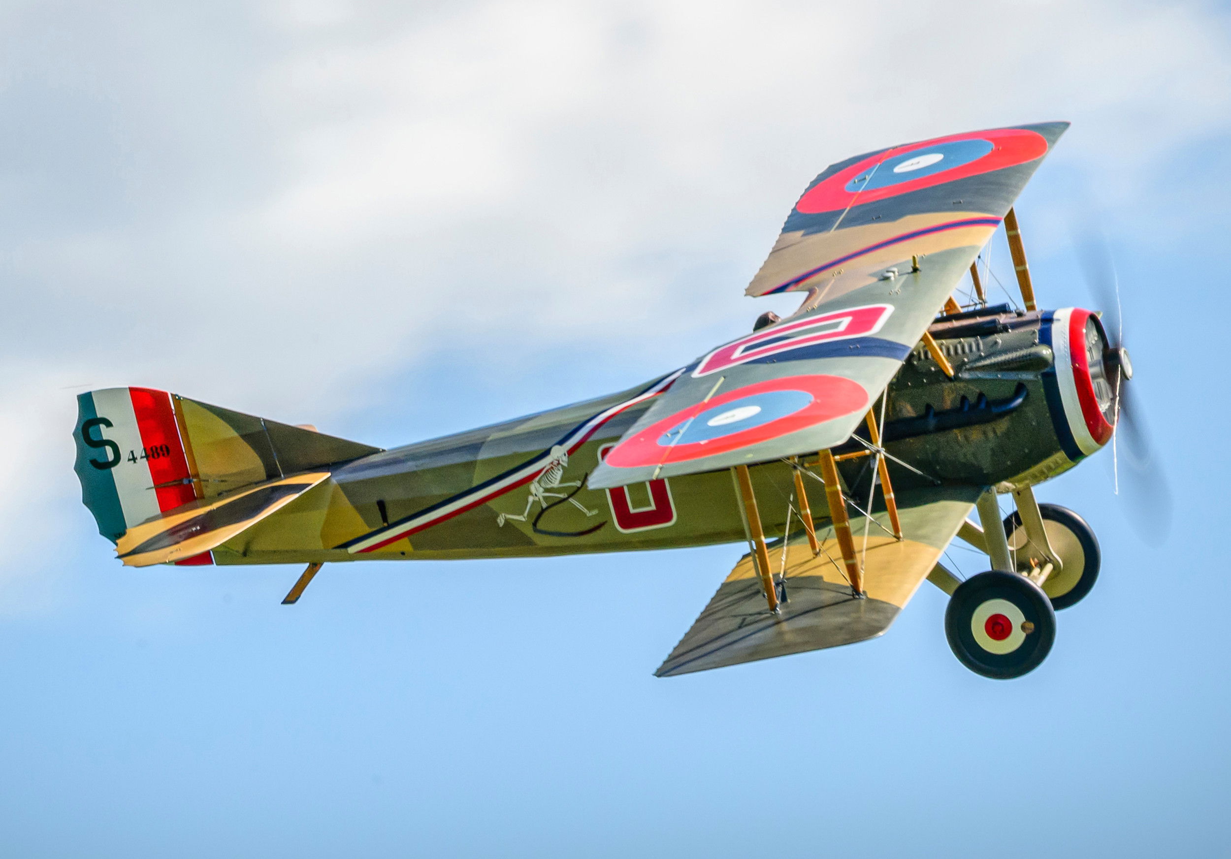 Golden Age SPAD replica airborne