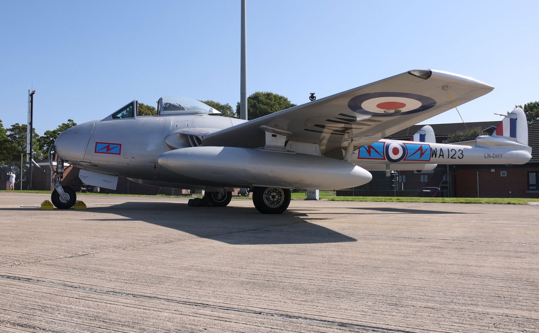 Norwegian Vampire in new Royal Auxiliary Air Force markings