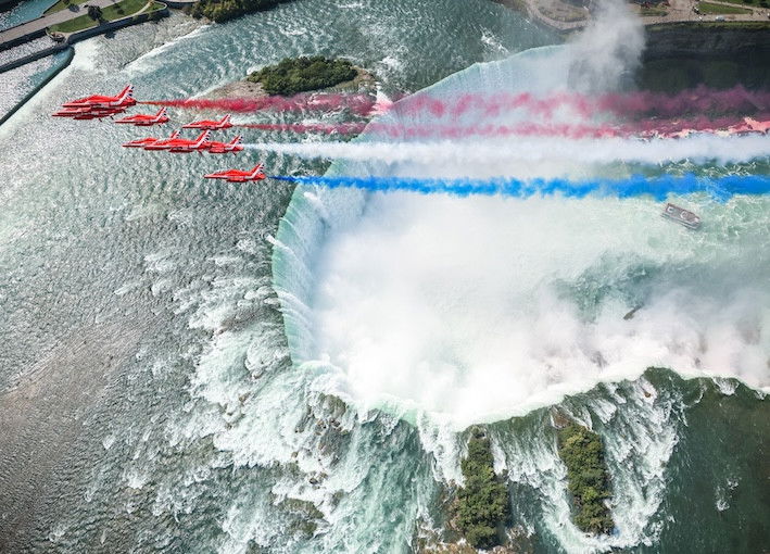 Red Arrows Niagara Falls flypasts