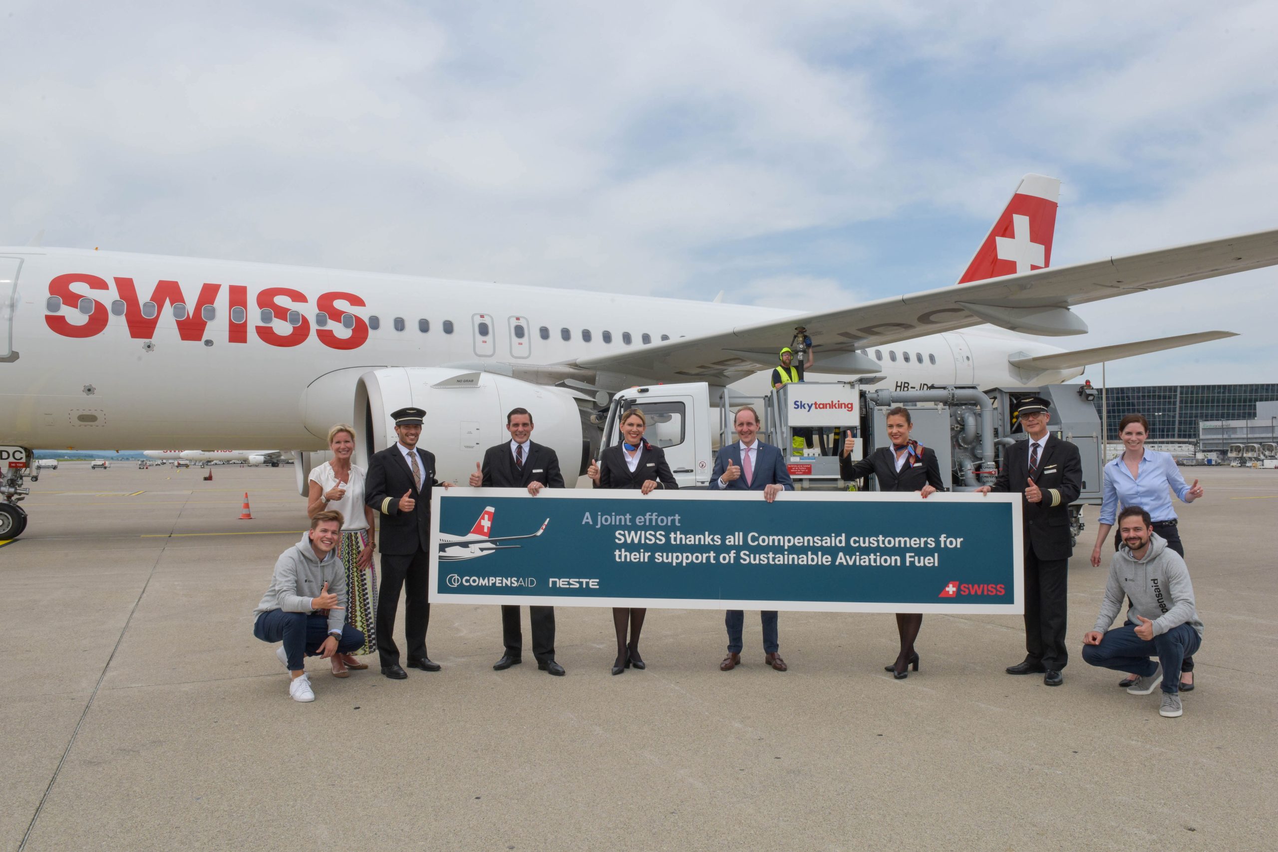 Swiss flies on sustainable aviation fuel