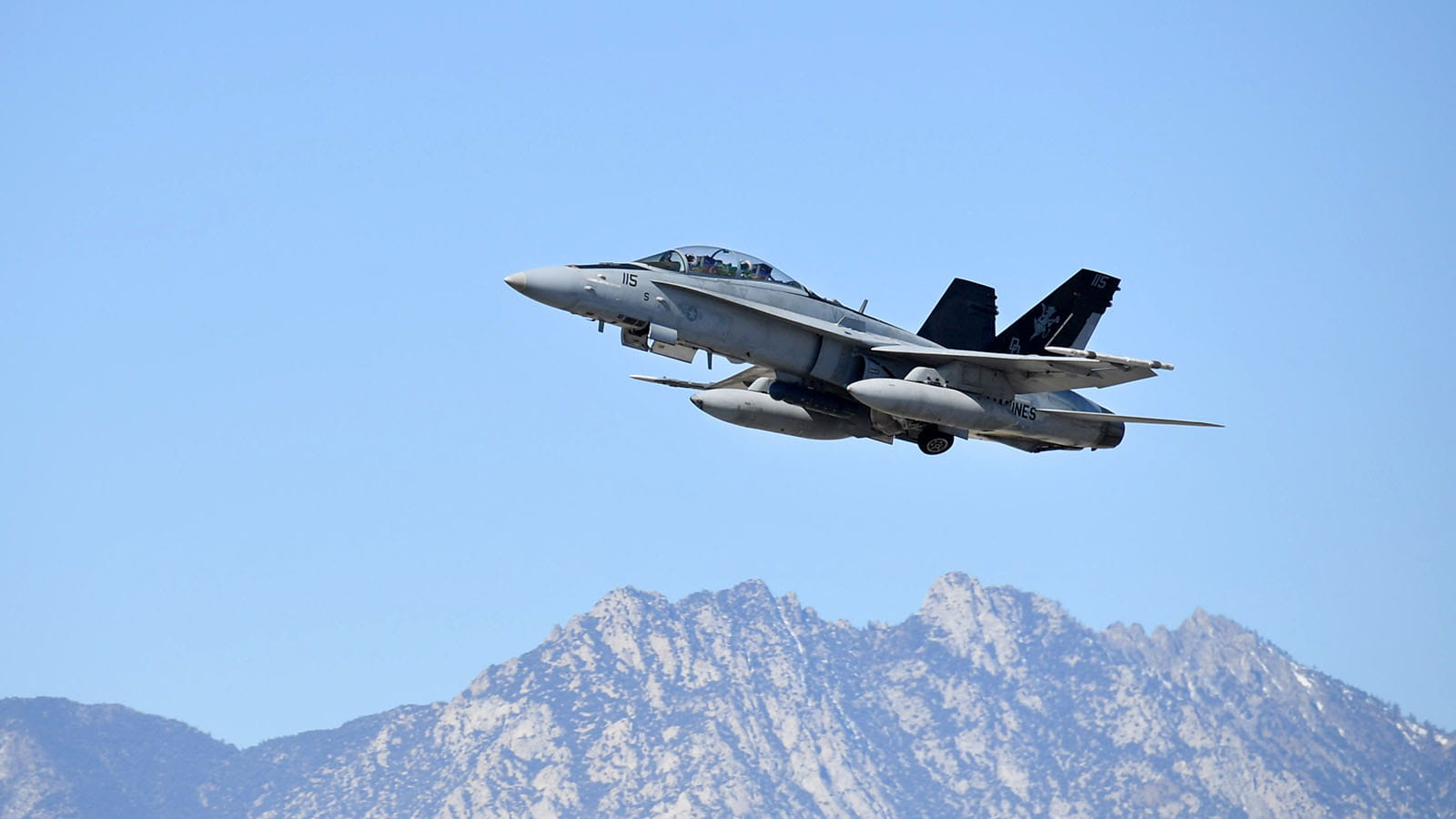 USMC legacy Hornet flies with Raytheon's new APG-79(V)4 AESA radar