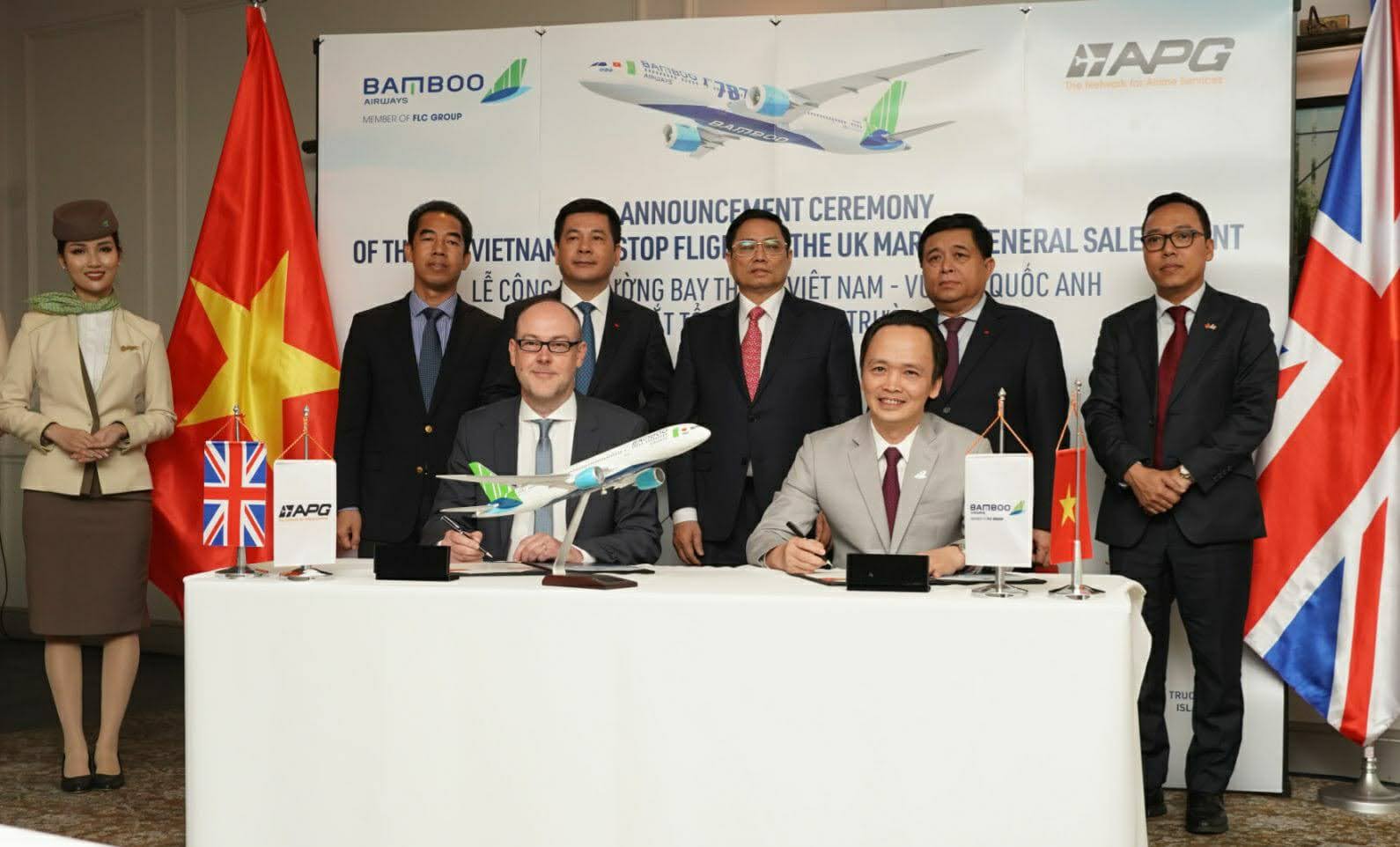 Bamboo Airways nombra a APG para dirigir las ventas en el Reino Unido