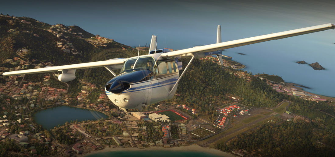 Cessna 337 Skymaster lista para despegar