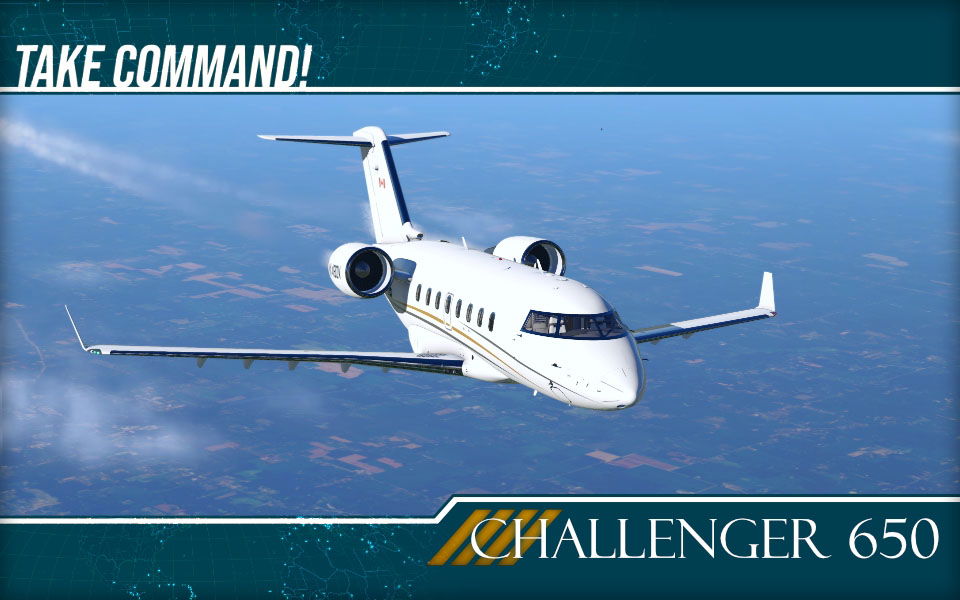 Challenger 650 Touches Down in X-Plane