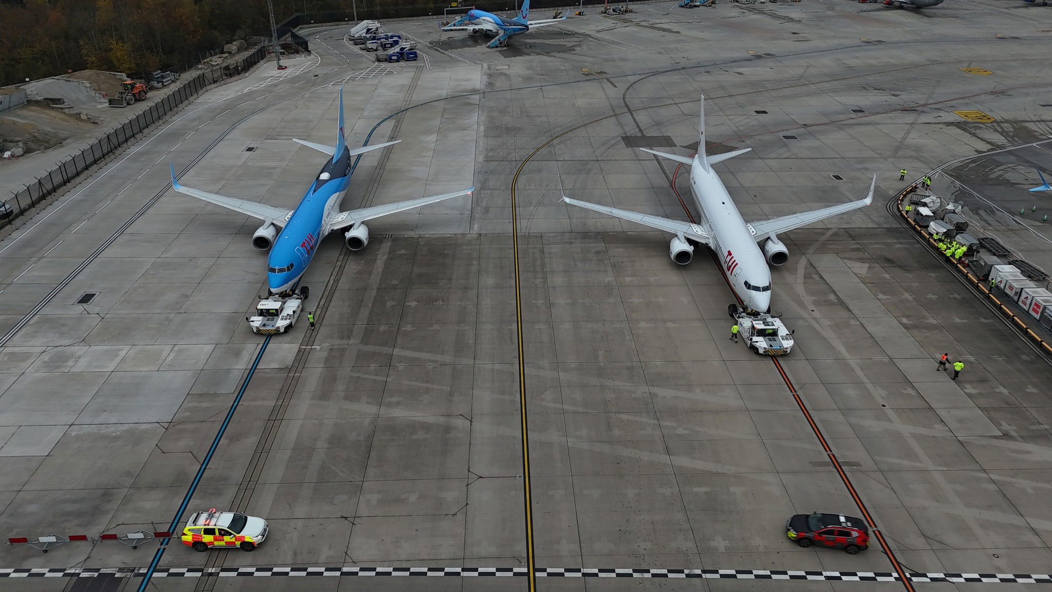 El aeropuerto de Manchester prueba una nueva pista de rodaje doble