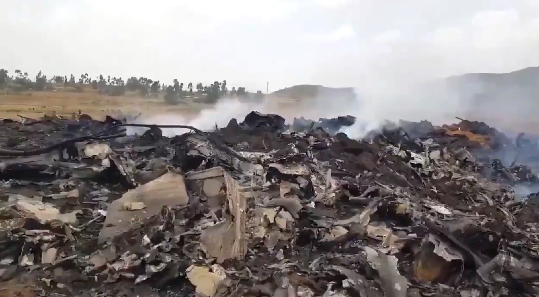 C-130E etíope derribado por los rebeldes cerca de Gijet