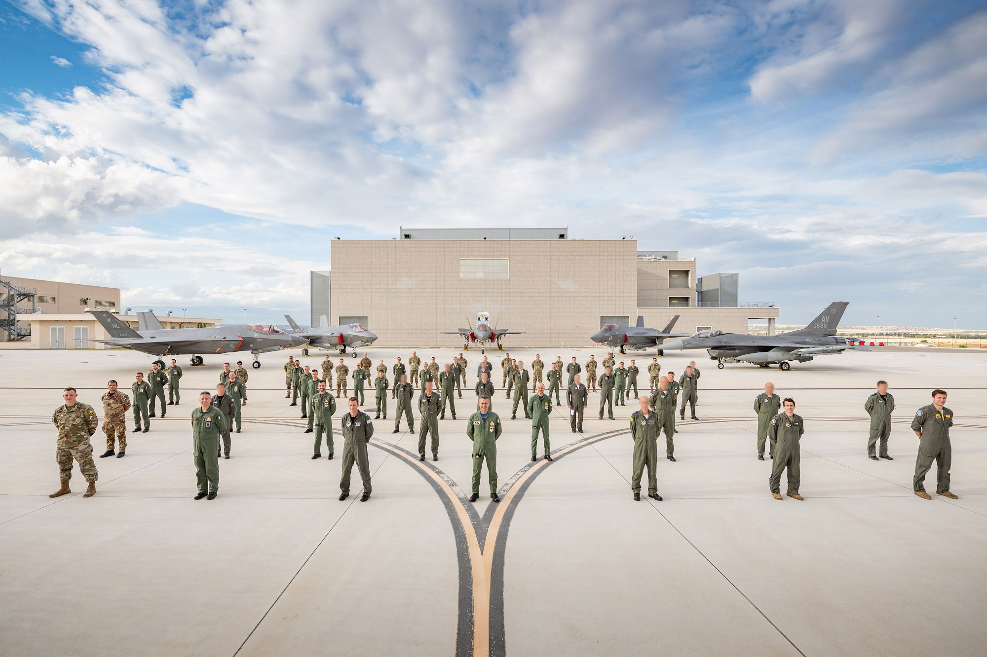 F-35s from four nations take part in Falcon Strike 21