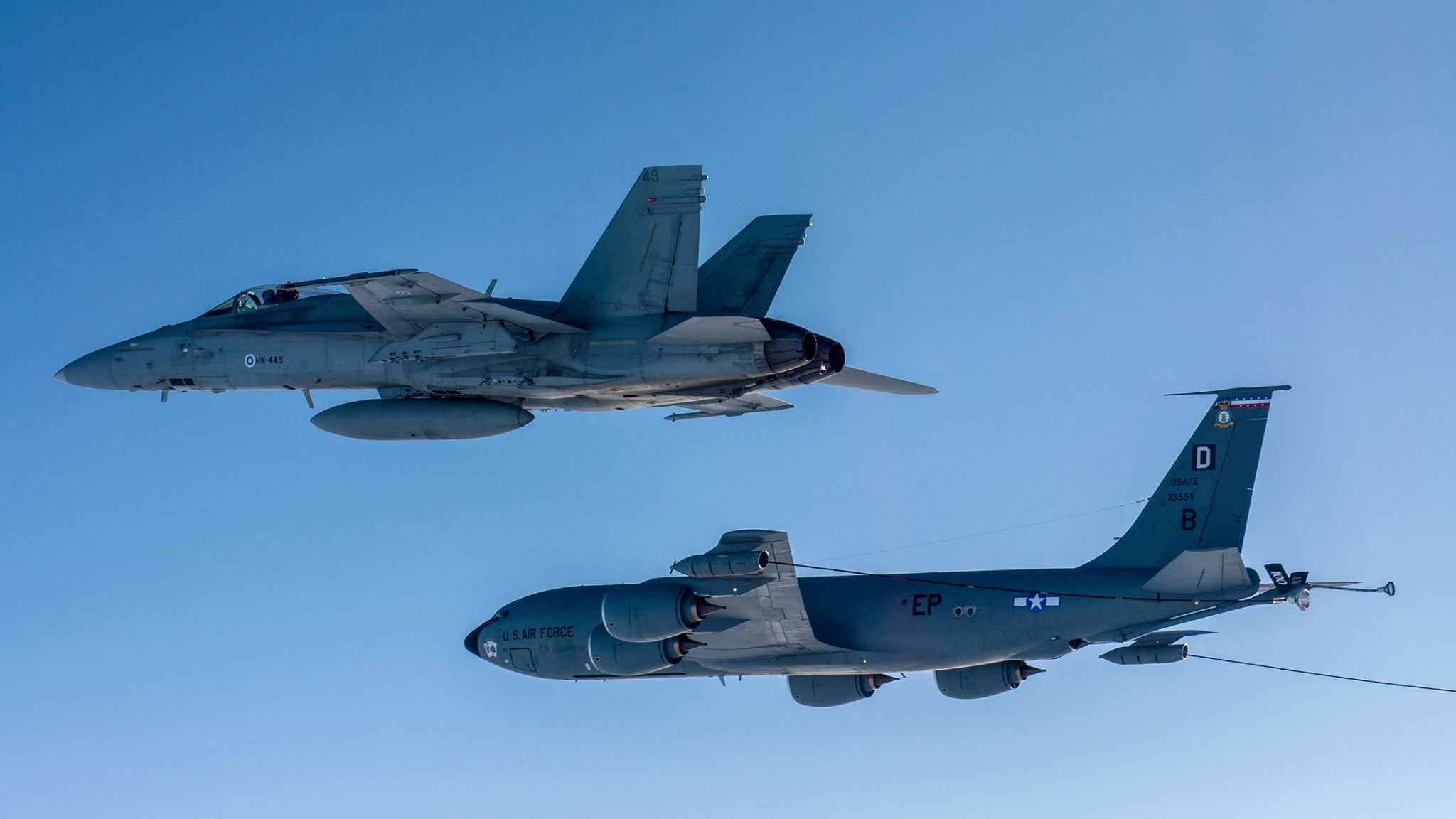 Finland concludes AAR exercise with the USAF