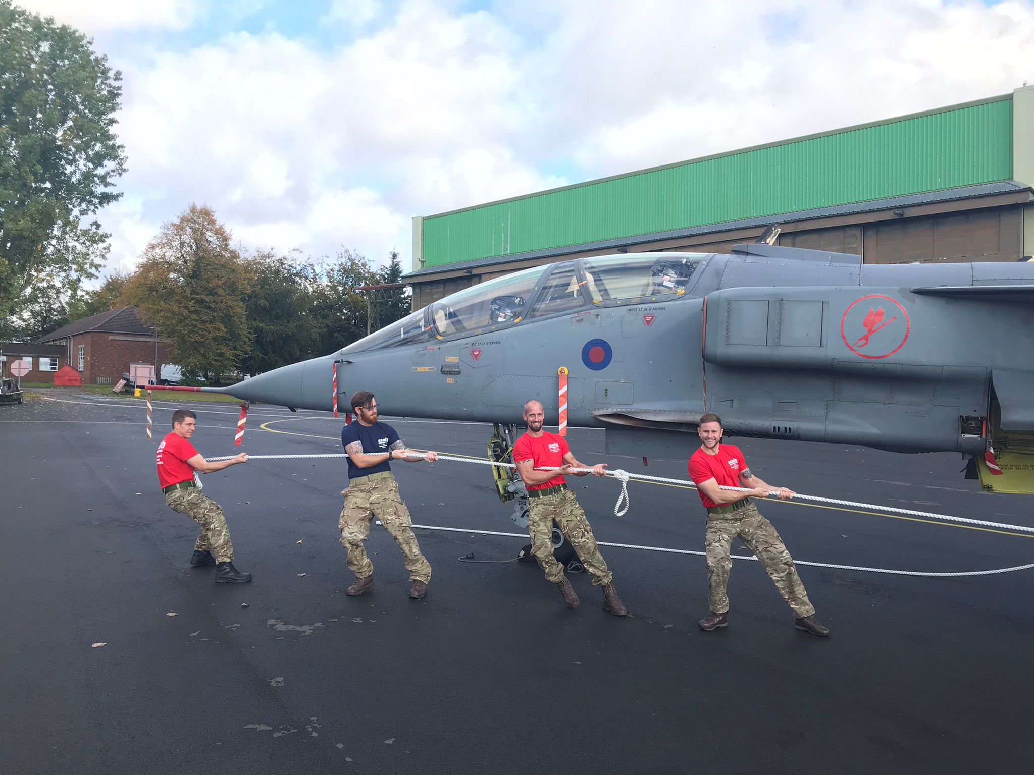 ‘Draguar’ charity aircraft pull for SSAFA at RAF Cosford