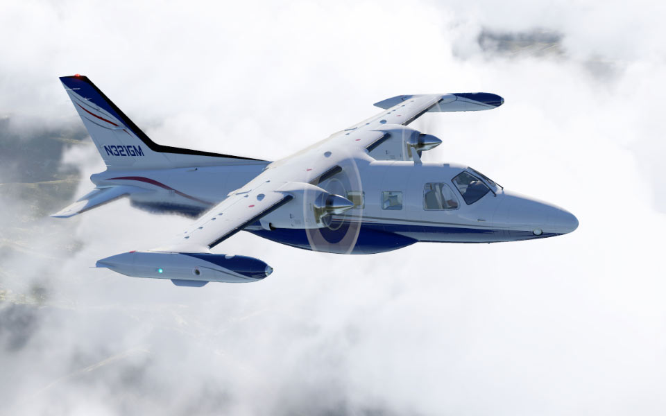 Mitsubishi MU-2 v2 Takes Flight in X-Plane