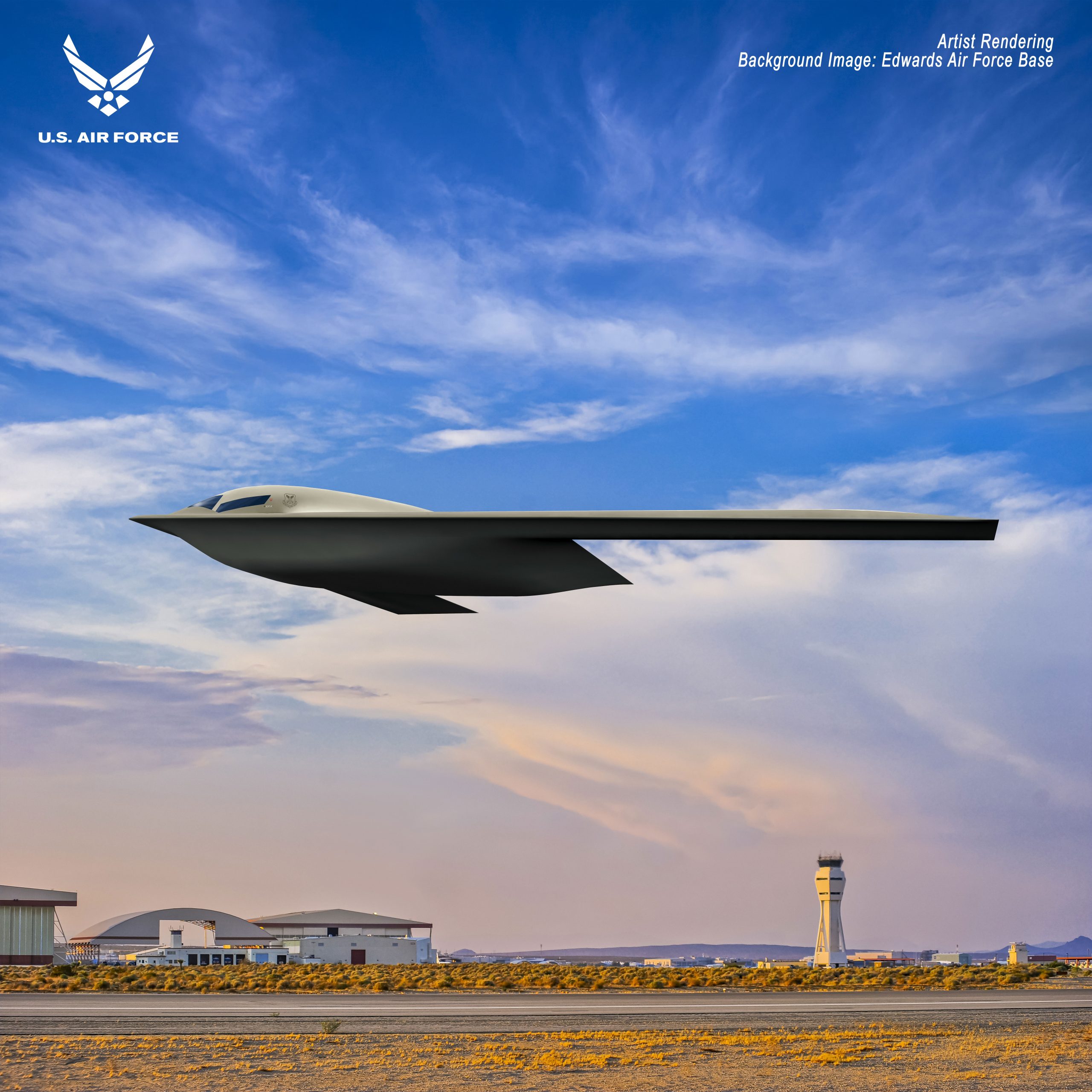 La USAF publica una nueva representación artística del B-21 Raider