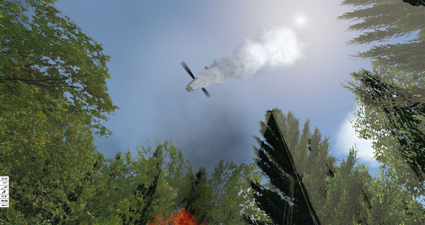 Civilian UH-1 Lifts Off in X-Plane