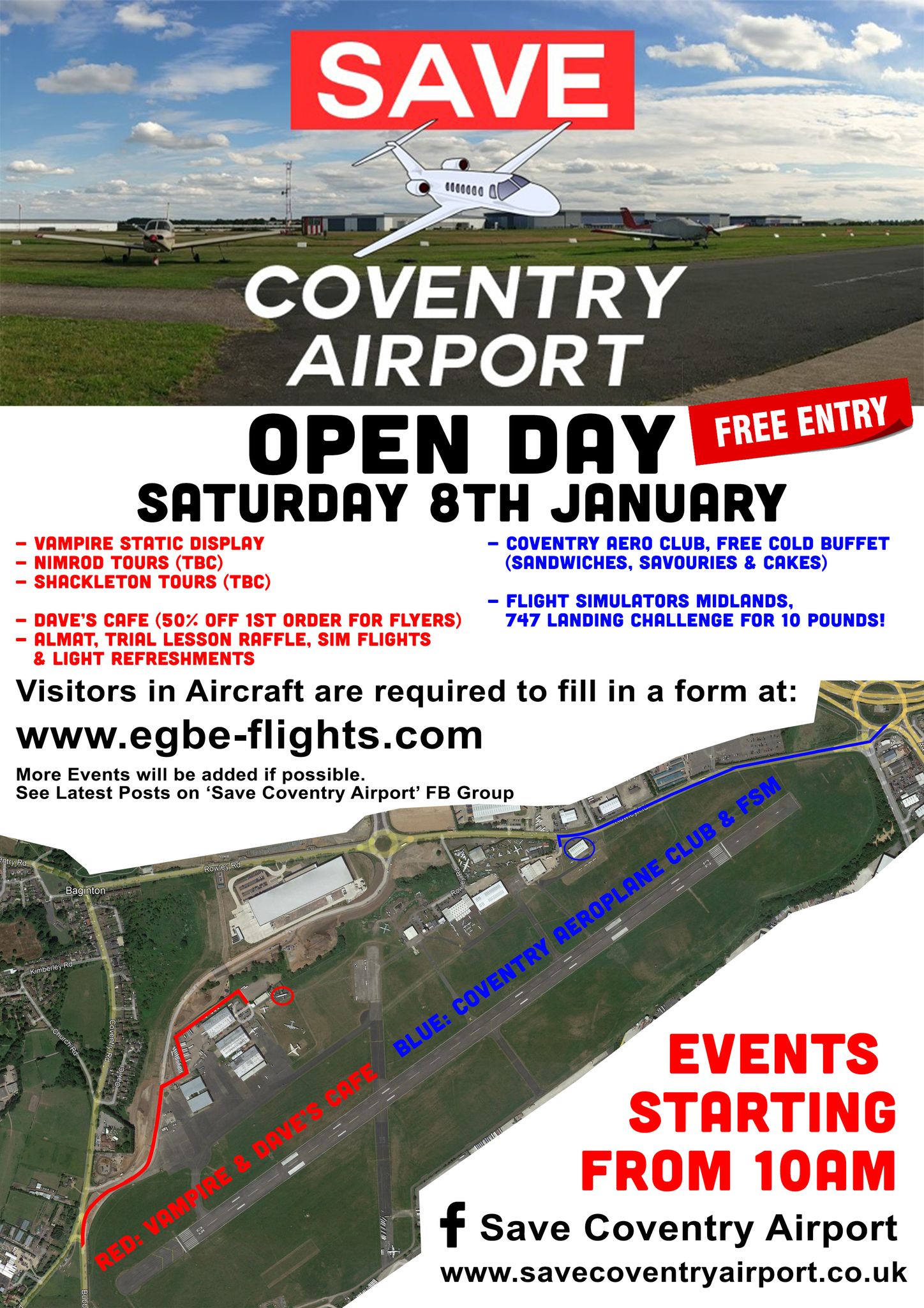 Save Coventry Airport celebrará una jornada de puertas abiertas