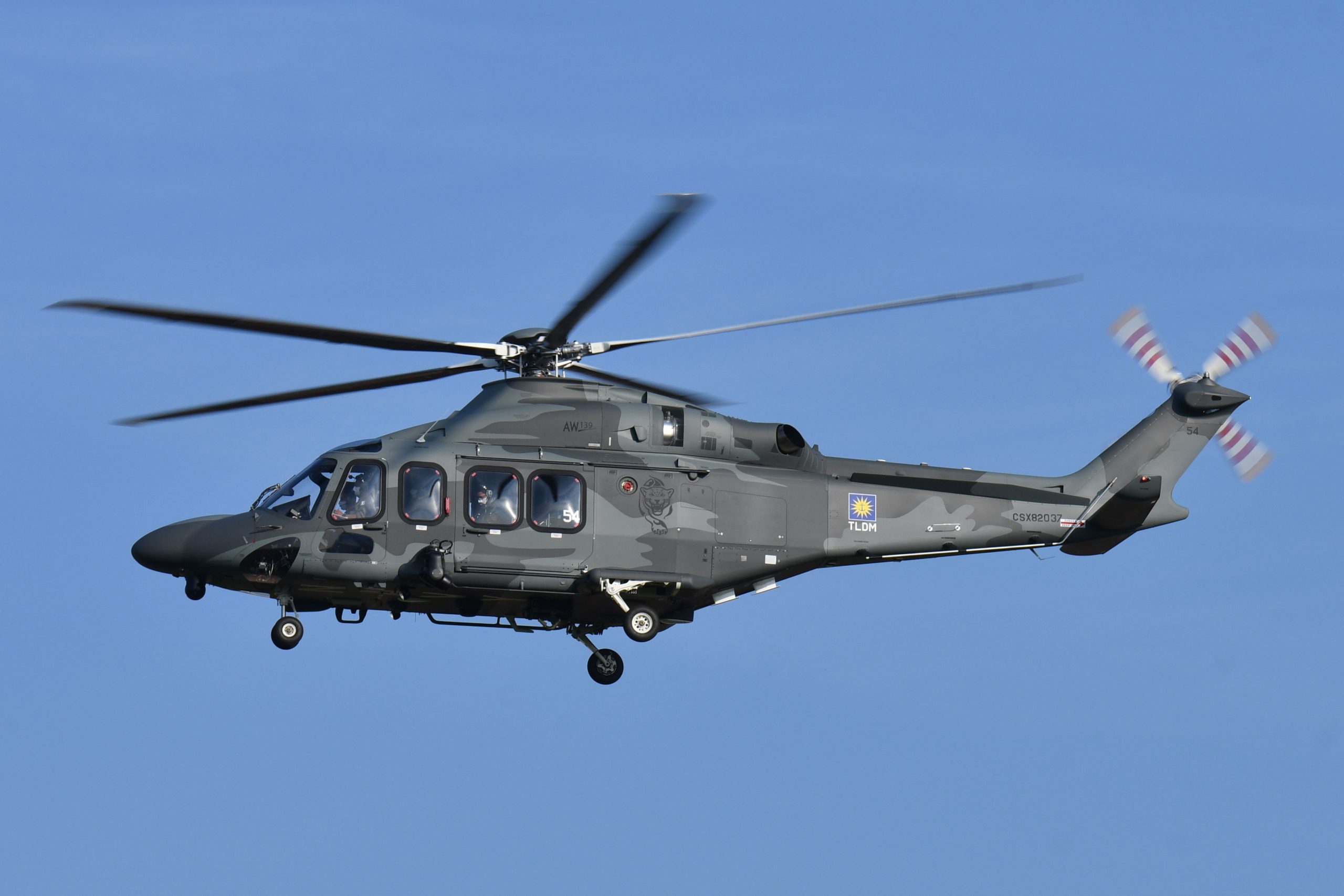 New Malaysian Navy AW139s test flying