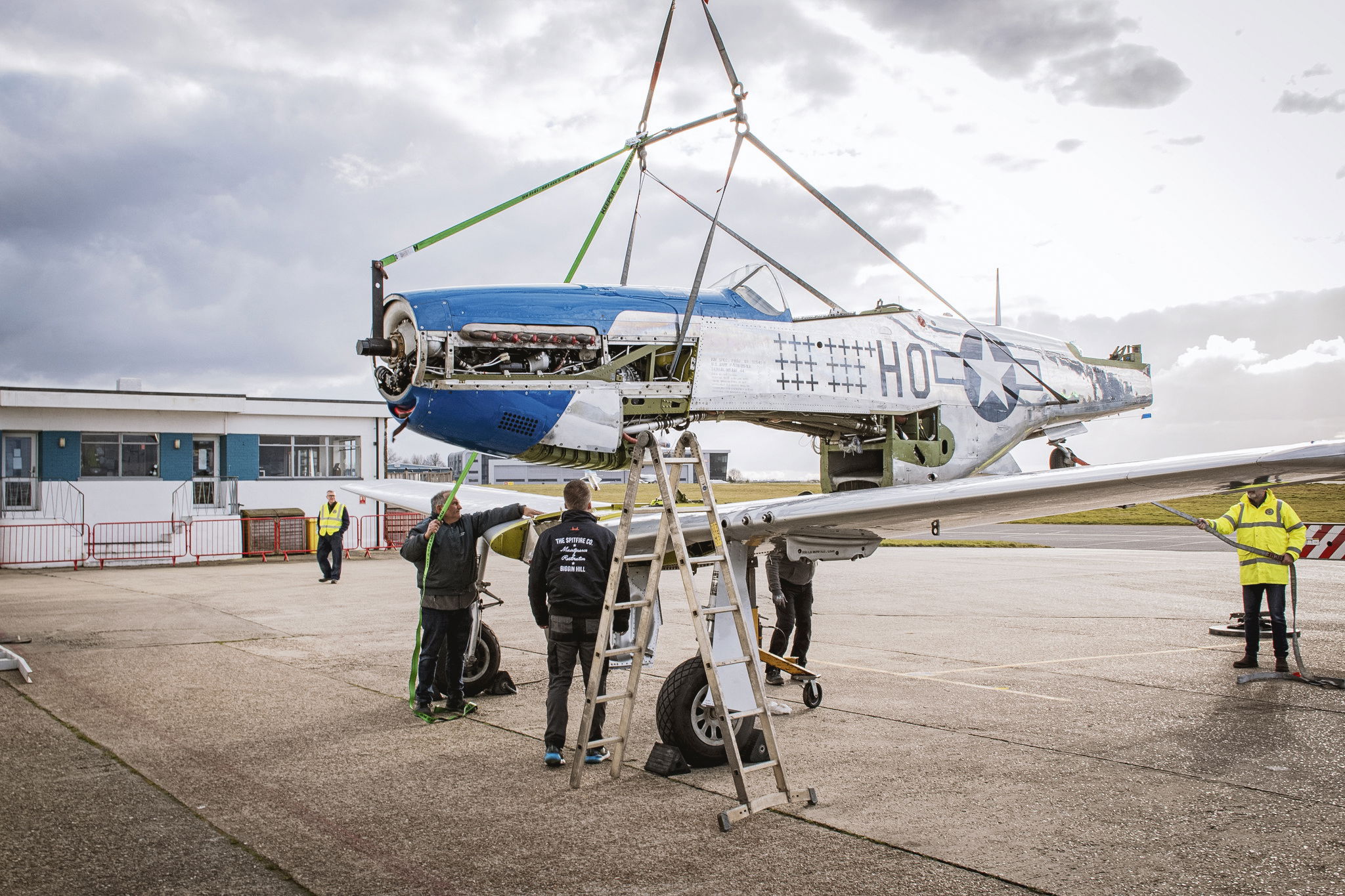 P-51D Mustang being prepared for flight at Biggin Hill