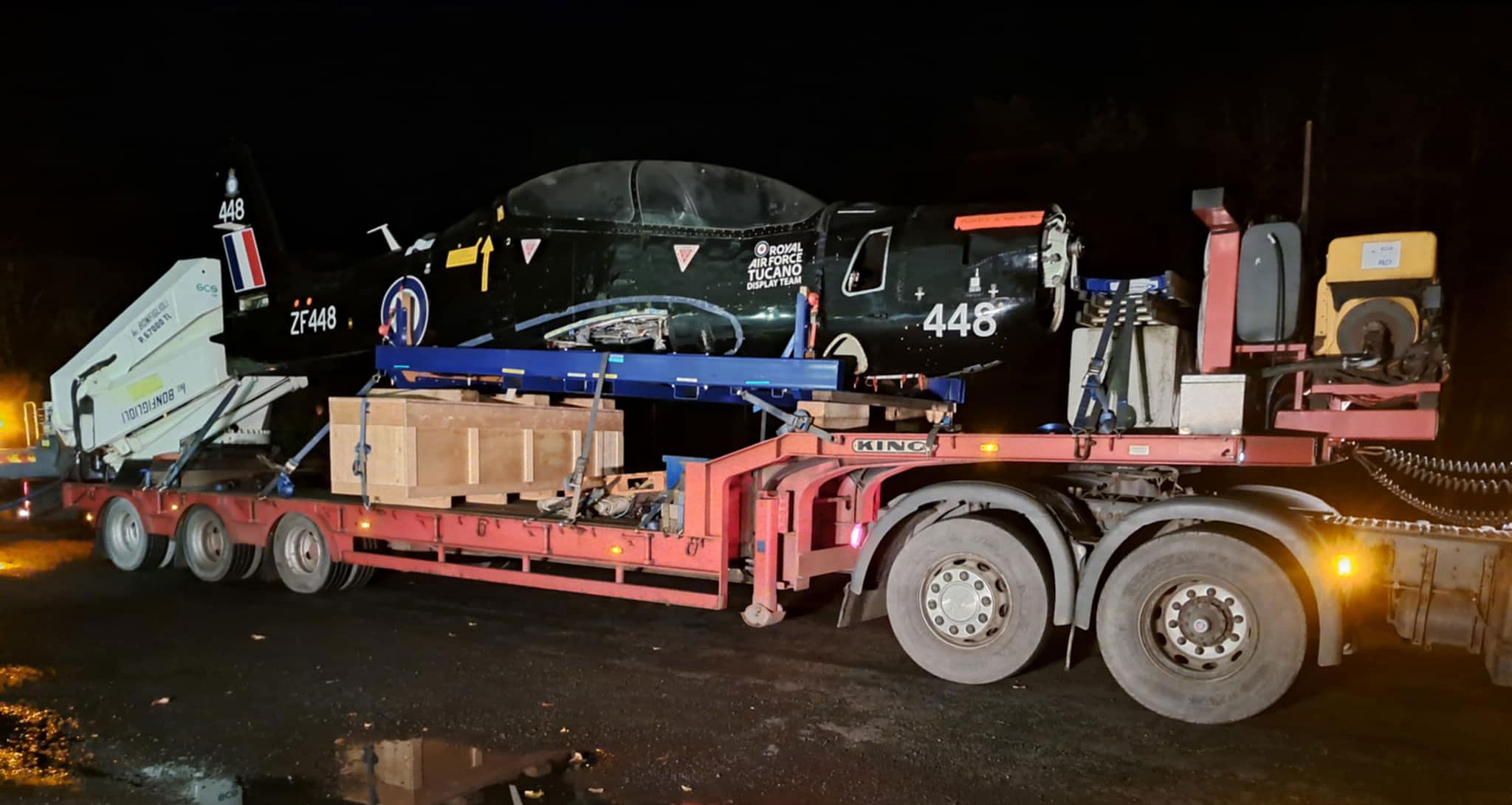 Display Tucano arrives at Yorkshire Air Museum